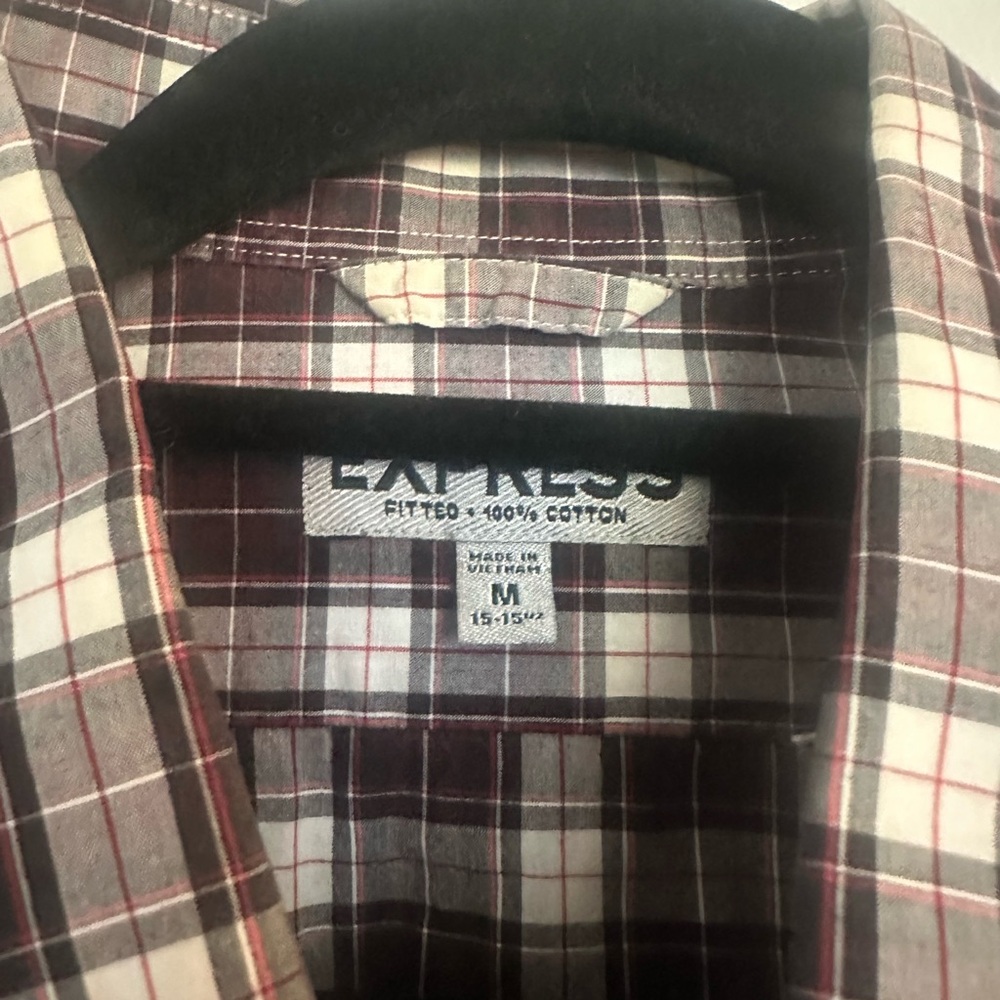 Express Fitted Button-Up Shirt - Size M - 100% Cotton - EUC - Picture 4 of 8